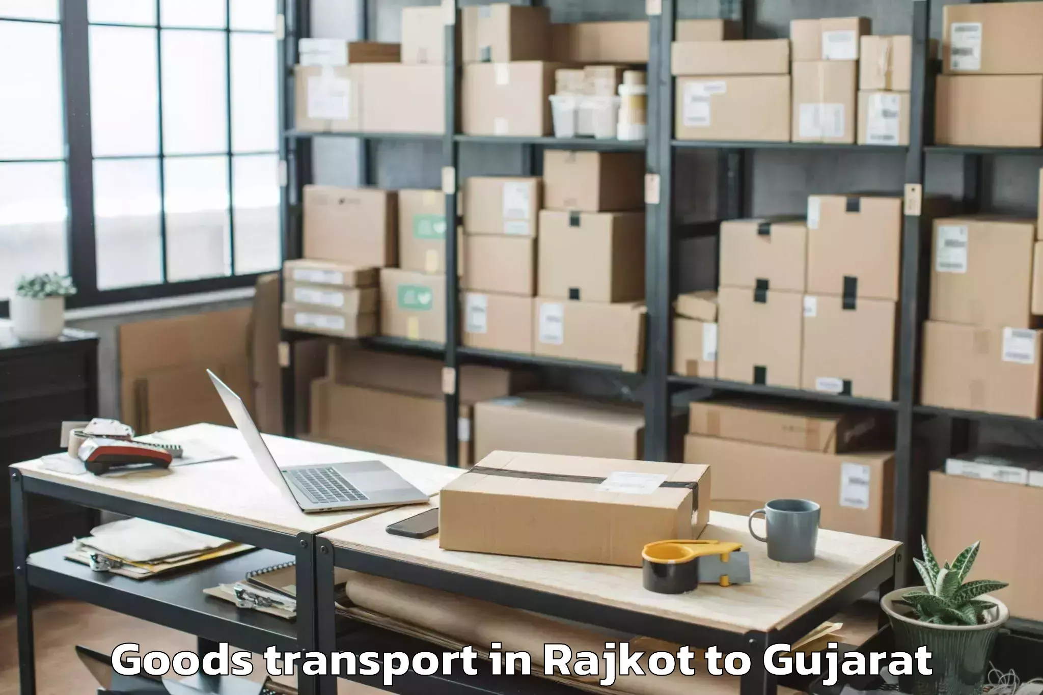 Professional Rajkot to Dhasa Goods Transport